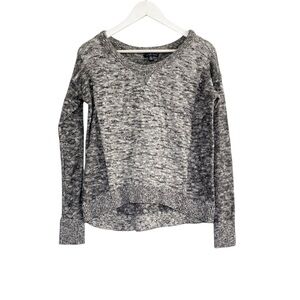American Eagle Outfitters Metallic Black Silver Marled  Sweater Pullover Small